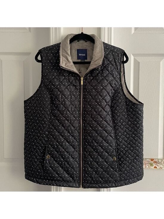 Basic Editions Jackets & Blazers - Basic Editions Women’s Black Quilted Vest